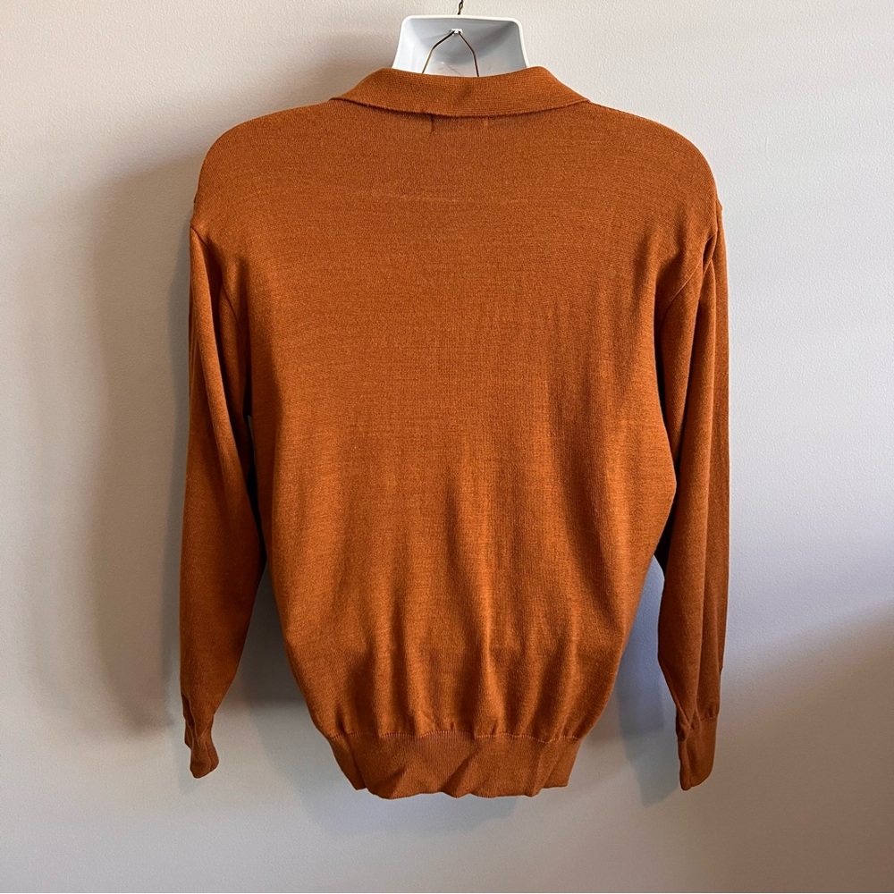 Crocodile International Men's Size L Multicolor Brown Collared LS Sweater - Picture 7 of 12